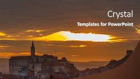  Presentation with czech republic - Amazing theme having mikulov-castle-south-moravia-czech backdrop and a tawny brown colored foreground