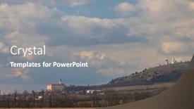  Presentation with czech republic - Presentation enhanced with mikulov-old-town-with-castle background and a  colored foreground