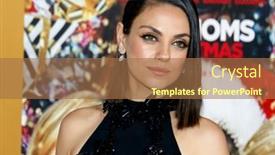  Presentation with moms - Cool new presentation theme with mila-kunis-at-the-los backdrop and a coral colored foreground