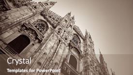  Presentation with pattern - Cool new theme with milan-cathedral-closeup-with-beautiful backdrop and a violet colored foreground
