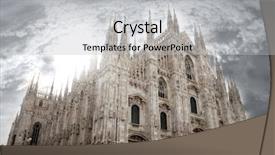  Presentation with gothic cathedral - PPT theme having milan cathedral know as duomo background and a light gray colored foreground