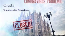  Presentation with law and order - Beautiful PPT theme featuring milan-closed-by-a-ministerial backdrop and a sky blue colored foreground