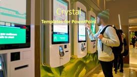  Presentation with kiosk - PPT theme with milan-italy-circa-november-2017 background and a tawny brown colored foreground