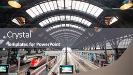  Presentation with high speed railway - PPT theme having milan-italy-may-20-2019 background and a gray colored foreground