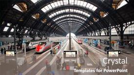  Presentation with high speed railway - Beautiful presentation design featuring milan-italy-may-20-2019 backdrop and a gray colored foreground