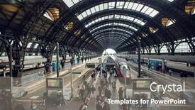  Presentation with high speed railway - Cool new PPT theme with milan-italy-may-21-2019 backdrop and a gray colored foreground