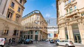  Presentation with crossroads - Cool new presentation theme with milan-italy-may-21-2019 backdrop and a coral colored foreground