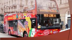  Presentation with bus - Presentation theme with milan-italy-october-15-2016 background and a coral colored foreground