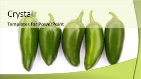  Presentation with jalapeno - PPT theme consisting of mild green - chile jalapeno hot chili pepper background and a  colored foreground