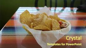  Presentation with yellow paper - Audience pleasing PPT layouts consisting of mild green - chips and salsa fresh deep backdrop and a tawny brown colored foreground
