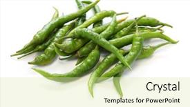  Presentation with peppers - Cool new theme with mild green - fresh guindillas peppers backdrop and a  colored foreground