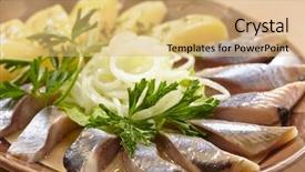  Presentation with potatoes plant - PPT layouts consisting of mild green - matjes with potatoes background and a  colored foreground