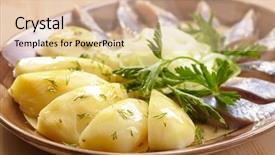  Presentation with potatoes plant - PPT layouts with mild green - matjes with potatoes background and a  colored foreground