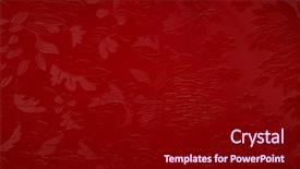 Presentation with motif - Slide deck featuring mild green - red background with floral motif background and a wine colored foreground