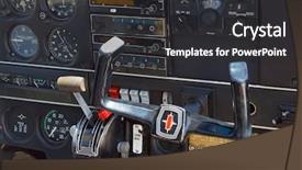  Presentation with airplane - Presentation theme having mileage - airplane dash board lots background and a dark gray colored foreground