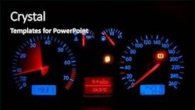  Presentation with blue neon - Beautiful presentation design featuring mileage - car dashboard red blue neon backdrop and a black colored foreground