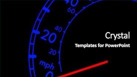  Presentation with blue night - Presentation theme having mileage - speedometer at night with blue background and a black colored foreground