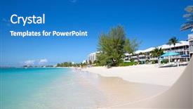  Presentation with islam famous mosque in turkish - Beautiful PPT theme featuring miles - famous seven mile beach backdrop and a teal colored foreground