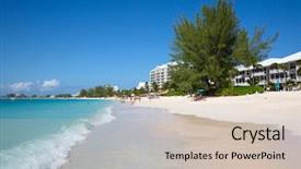  Presentation with islam famous mosque in turkish - Slide set with miles - famous seven mile beach background and a soft green colored foreground