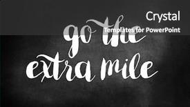  Presentation with extra mile - Cool new theme with miles - go the extra mile backdrop and a dark gray colored foreground
