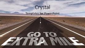  Presentation with extra mile - PPT layouts consisting of miles - go to extra mile written background and a light gray colored foreground
