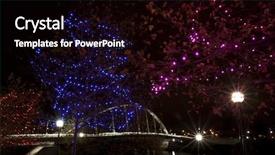  Presentation with columbus - Presentation theme with miles - main street bridge glows behind background and a  colored foreground