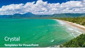  Presentation with queensland - Presentation with miles - port douglas four mile beach background and a ocean colored foreground