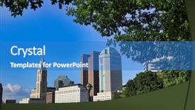  Presentation with park - Slides enhanced with miles - scioto mile park adds green background and a  colored foreground