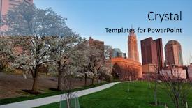  Presentation with columbus - Theme with miles - spring time in columbus ohio background and a light blue colored foreground