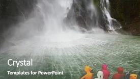  Presentation with new zealand - Presentation theme featuring milford sound fiord new zealand background and a gray colored foreground