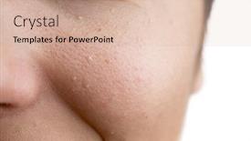  Presentation with plural - Presentation featuring milia plural milia on face with space for your text background and a coral colored foreground