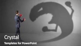 Presentation with boxing - PPT layouts featuring milit - businessman with boxing glove fighting background and a gray colored foreground
