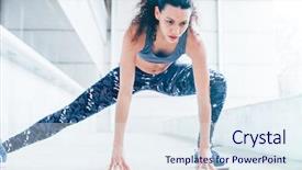  Presentation with personal - Colorful presentation enhanced with militar - fit and healthy personal trainer backdrop and a sky blue colored foreground