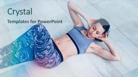  Presentation with train the trainer - Presentation theme enhanced with militar - fit and healthy personal trainer background and a sky blue colored foreground