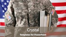  Presentation with usa flag - Colorful PPT layouts enhanced with military - close up view of female backdrop and a gray colored foreground