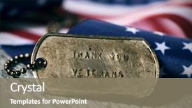  Presentation with thank - Cool new slides with military - closeup of a rusty dog backdrop and a gray colored foreground