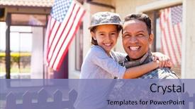  Presentation with bible army - Colorful presentation design enhanced with military - portrait of us army soldier backdrop and a light blue colored foreground