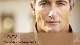  Presentation with leave - Presentation featuring military - soldier returning to unit background and a coral colored foreground