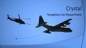  Presentation with air cargo - Cool new theme with military aircraft - cargo plane getting refueling backdrop and a light blue colored foreground