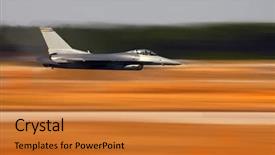  Presentation with military navy - PPT theme with military aircraft - image of a navy f-18 background and a gold colored foreground