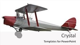  Presentation with moth - Presentation design enhanced with military aircraft - vintage de havilland tiger moth background and a white colored foreground