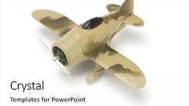  Presentation with aircraft - Slides with military aircraft with camouflage paint background and a white colored foreground