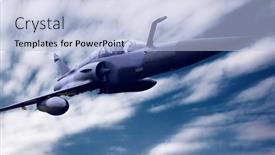 Presentation with speed - Presentation theme enhanced with military-airplan-on-the-speed background and a light blue colored foreground