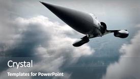  Presentation with military - Colorful slides enhanced with military airplane at flying backdrop and a ocean colored foreground