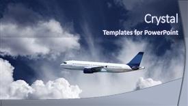  Presentation with fly - Slide deck featuring military background - airplane at fly background and a  colored foreground