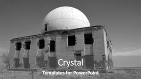  Presentation with central asia - Audience pleasing presentation theme consisting of military base in central asia backdrop and a gray colored foreground