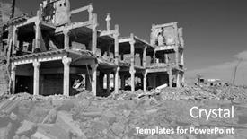  Presentation with central asia - Presentation theme having military base in central asia background and a gray colored foreground