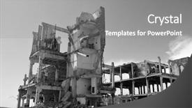  Presentation with central asia - Cool new presentation theme with military base in central asia backdrop and a gray colored foreground