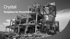  Presentation with central asia - Presentation enhanced with military base in central asia background and a gray colored foreground