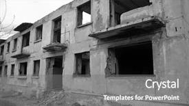  Presentation with central asia - Presentation with military base in central asia background and a gray colored foreground